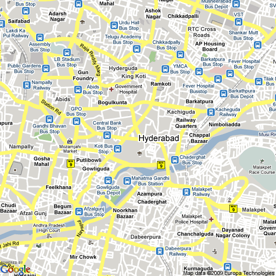 Hyderabad India Map